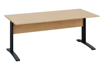 EPK 18 - 18 stůl kancelářský, kovová podnož černá, deska 18 mm, široký 1800 mm, bříza irská